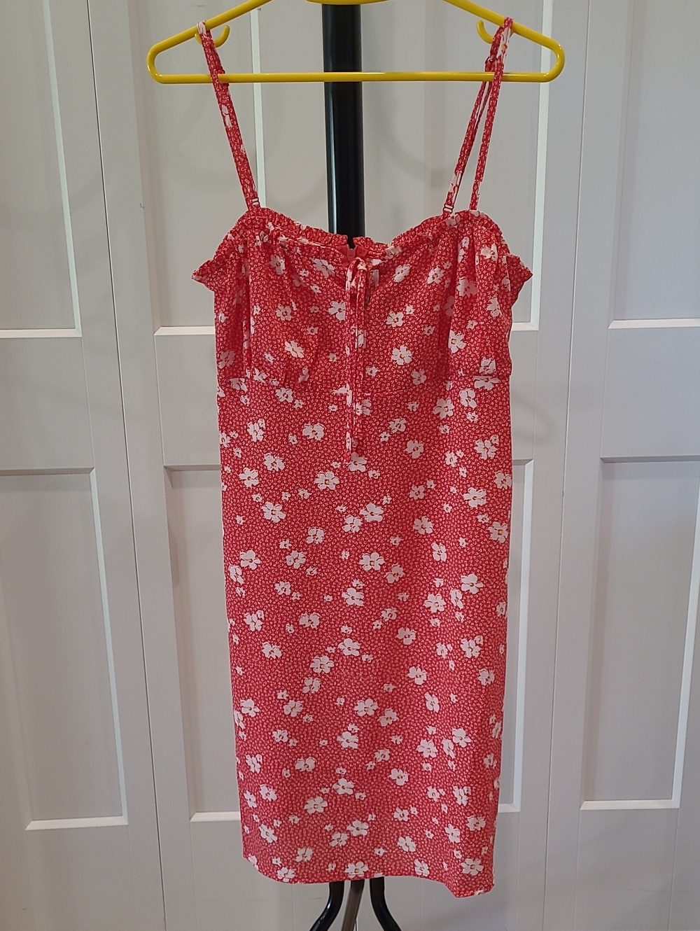 ONLY Red and White Floral Summer Dress NWT